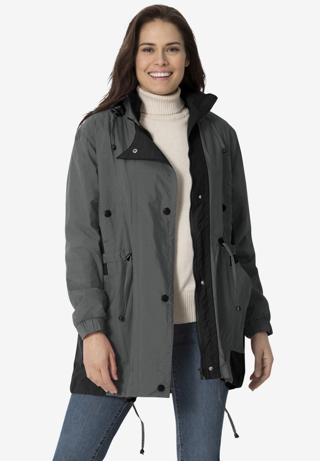 Colorblocked Taslon® Anorak image number 0