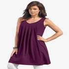 Plus Size Ultimate Pleated Tunic Tank image number null