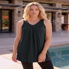 Plus Size Ultimate Pleated Tunic Tank image number null
