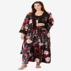 The Luxe Satin Short Peignoir Set image number null