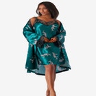 The Luxe Satin Short Peignoir Set image number null