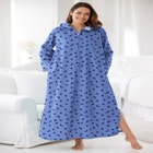 Long Hooded Fleece Sweatshirt Robe image number null