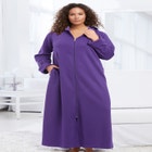 Long Hooded Fleece Sweatshirt Robe image number null