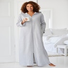 Long Hooded Fleece Sweatshirt Robe image number null