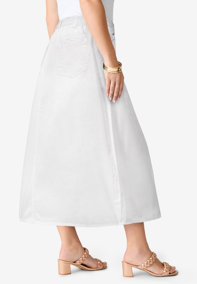 Plus Size Easy-Wear A-Line Skirt image number 2