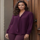 Long Sleeve Bow Blouse image number null