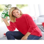 Plush Velour Tunic Sweatshirt image number null