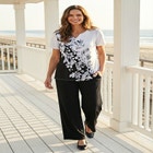 7-Day Wide-Leg Elastic-Waist Stretchy Knit Pant image number null