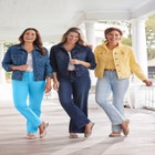 Straight-Leg Stretch Denim Five-Pocket Jeans image number null