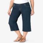 Stretch Denim Five-Pocket Capri Jeans image number null
