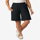 Elastic-Waist Knit Short image number null