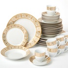 Medici 40-Pc. Golden Porcelain Dinnerware Set image number null
