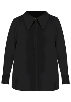 売れ筋商品|||エロクイ カットソー トップス レディース Plus Size Pointed Collar Button Up Shirt Totally black Amazon.com: ELOQUII Women's Plus Size Pointed Collar Button
