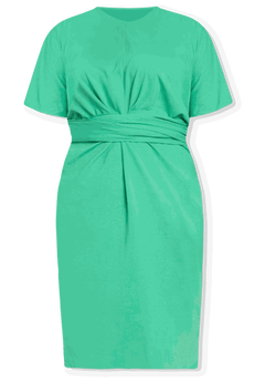 Flutter Sleeve Dress - Cross Front Style, Leprechaun | Eloquii