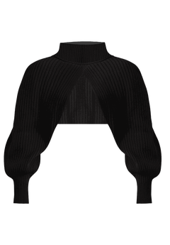 売れ筋商品|||エロクイ ニット&セーター アウター レディース Plus Size Turtleneck Sweater Sleeve Scarf Black ELOQUII Women's Plus Size Turtleneck Sweater Sleeve Scarf