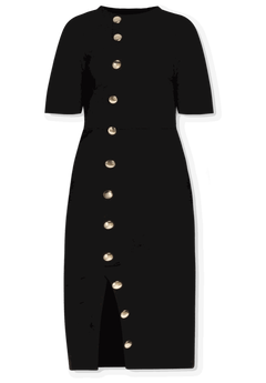 Button Front Workwear Bodycon Dress, Black Onyx | ELOQUII Button Front Workwear Bodycon Dress, Black Onyx | ELOQUII