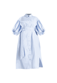 Balloon Sleeve Shirt Dress