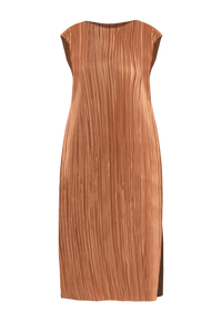 Plisse Short Sleeve Midi Dress