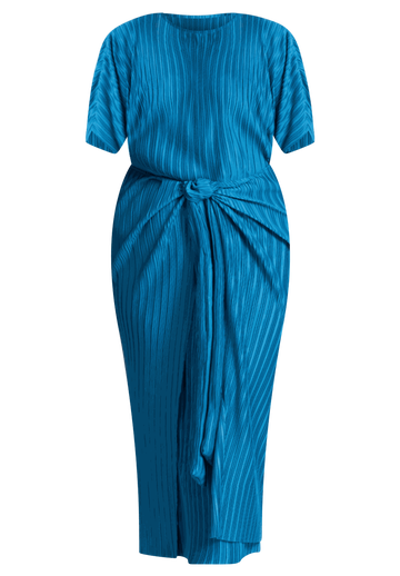 Draped Plisse Dress