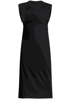 Funnel Neck Midi Dress