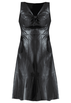 slim fit dress slacks PAIGE FAUX LEATHER FLARE TROUSER – AKIRA main image 1
