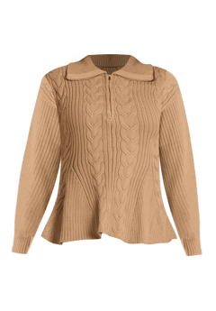 Peplum Zipper Sweater | ELOQUII
