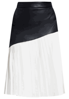 Mixed Media Pleated Skirt ELOQUII - Main Image