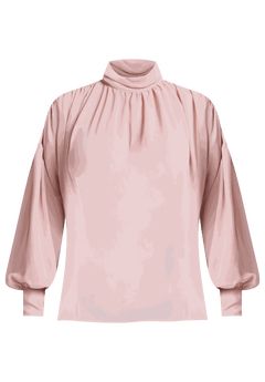 Sheer Mock Neck Cape Blouse | Eloquii
