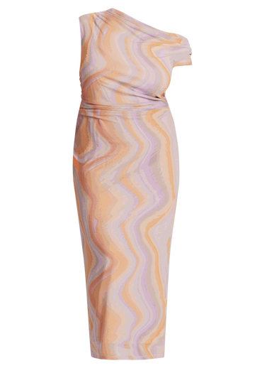 Printed Mesh Dress
