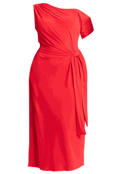 off shoulder tie front dress Puff Sleeve Tie Front Off Shoulder Slit Thigh Dress, Brown / XS