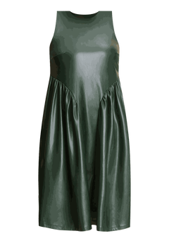 Faux Leather Fit And Flare Dress | ELOQUII
