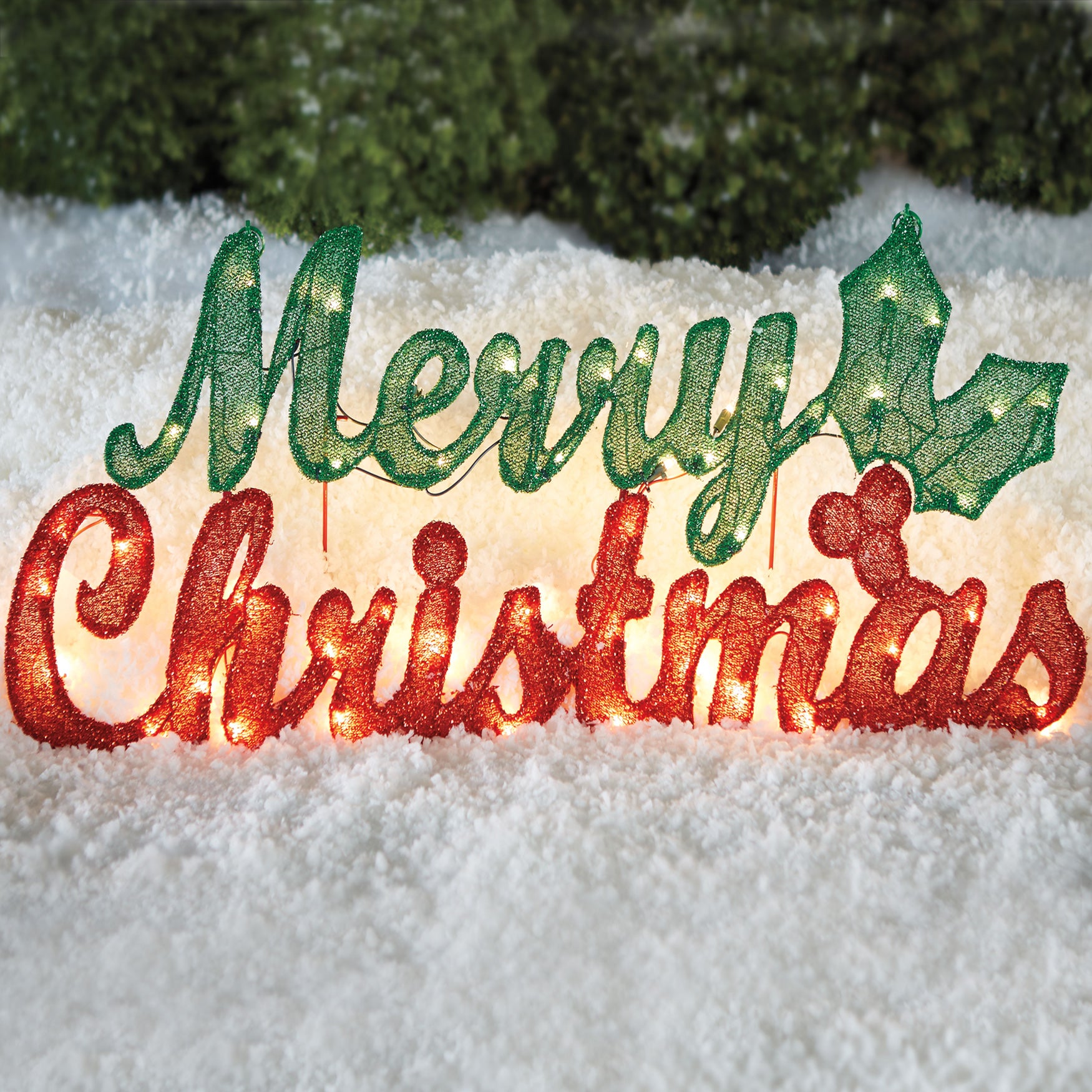 Merry christmas deals outdoor lighted sign
