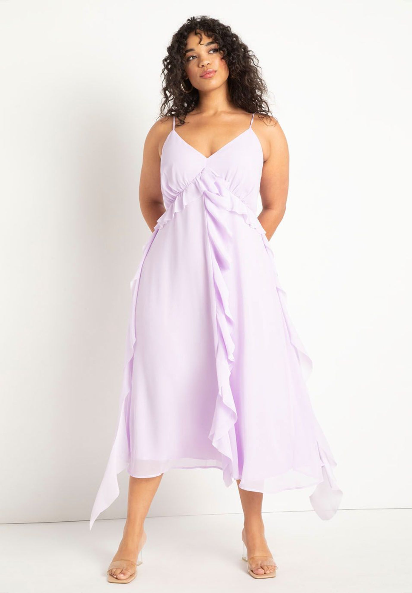 Adjustable Tendrils Dress with Side Zipper, 4479085 | ELOQUII