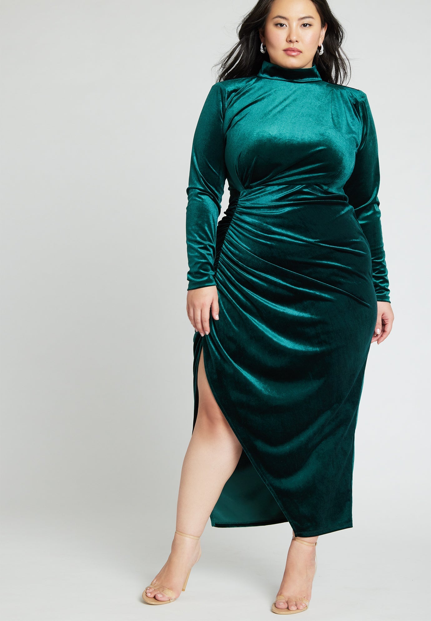 knee length dresses for ladies PENI COZY LUX MOCK NECK DRESS  Velvet by Graham & Spencer
