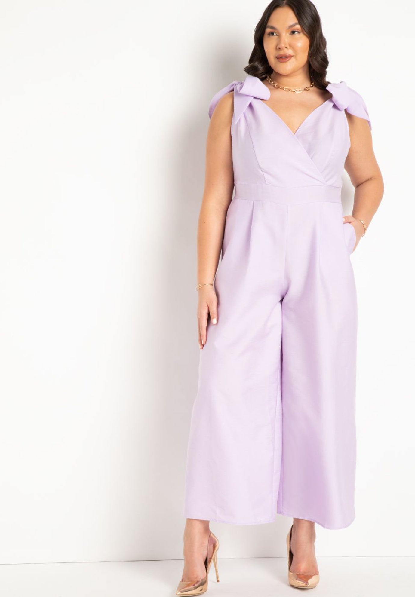 Self tie strap wide leg jumpsuit outlet