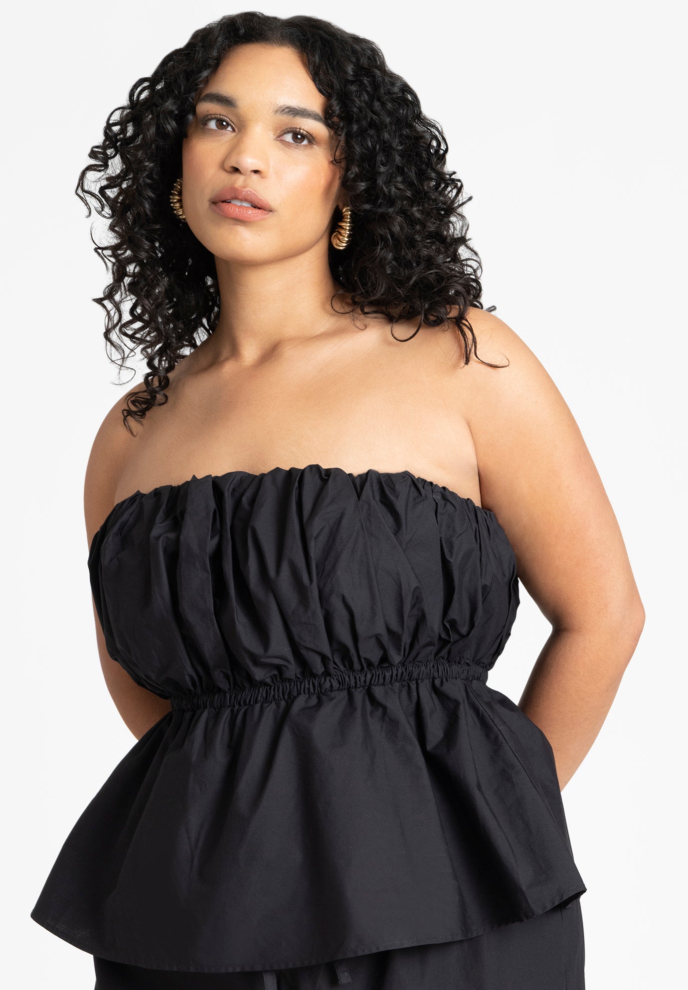 Bubble Peplum Top for Women - Relaxed Fit, 4490501 | Eloquii