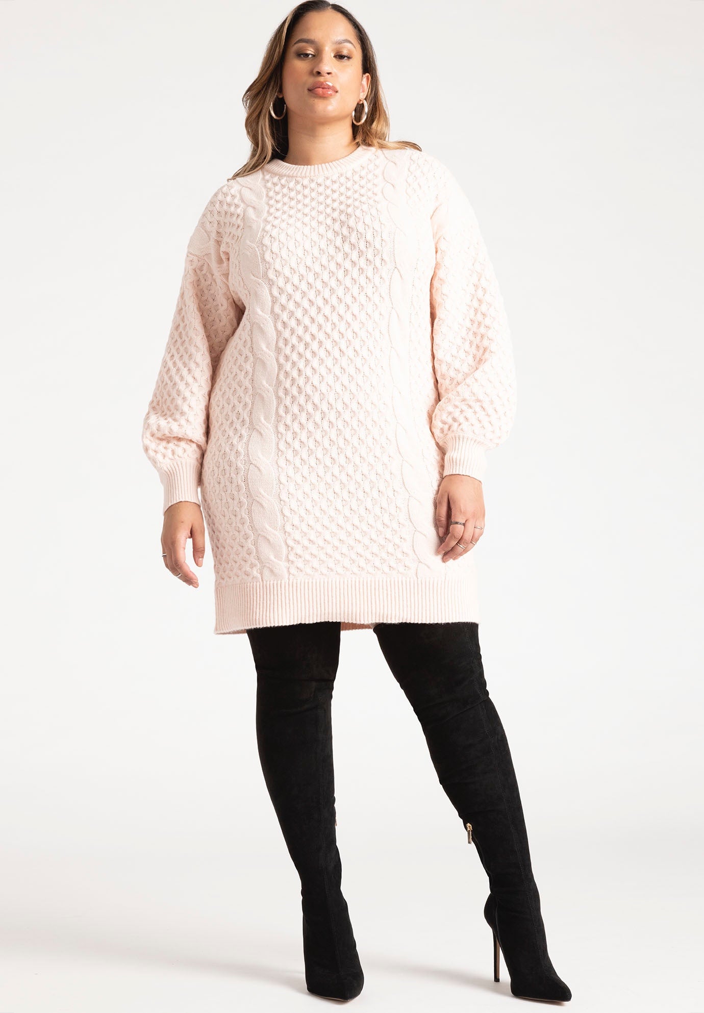Plus size knot shop back sweater