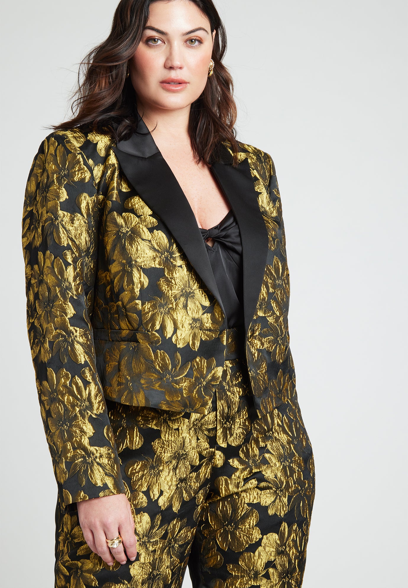 Plus size brocade jacket store