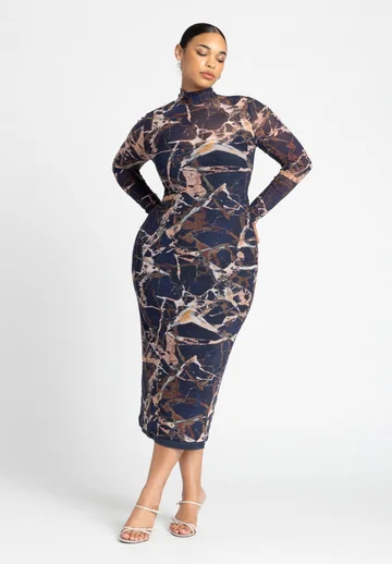 Mesh Midi Dress