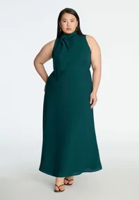 Tie Neck Maxi Dress