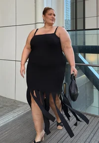 Ribbed Fringe Dress