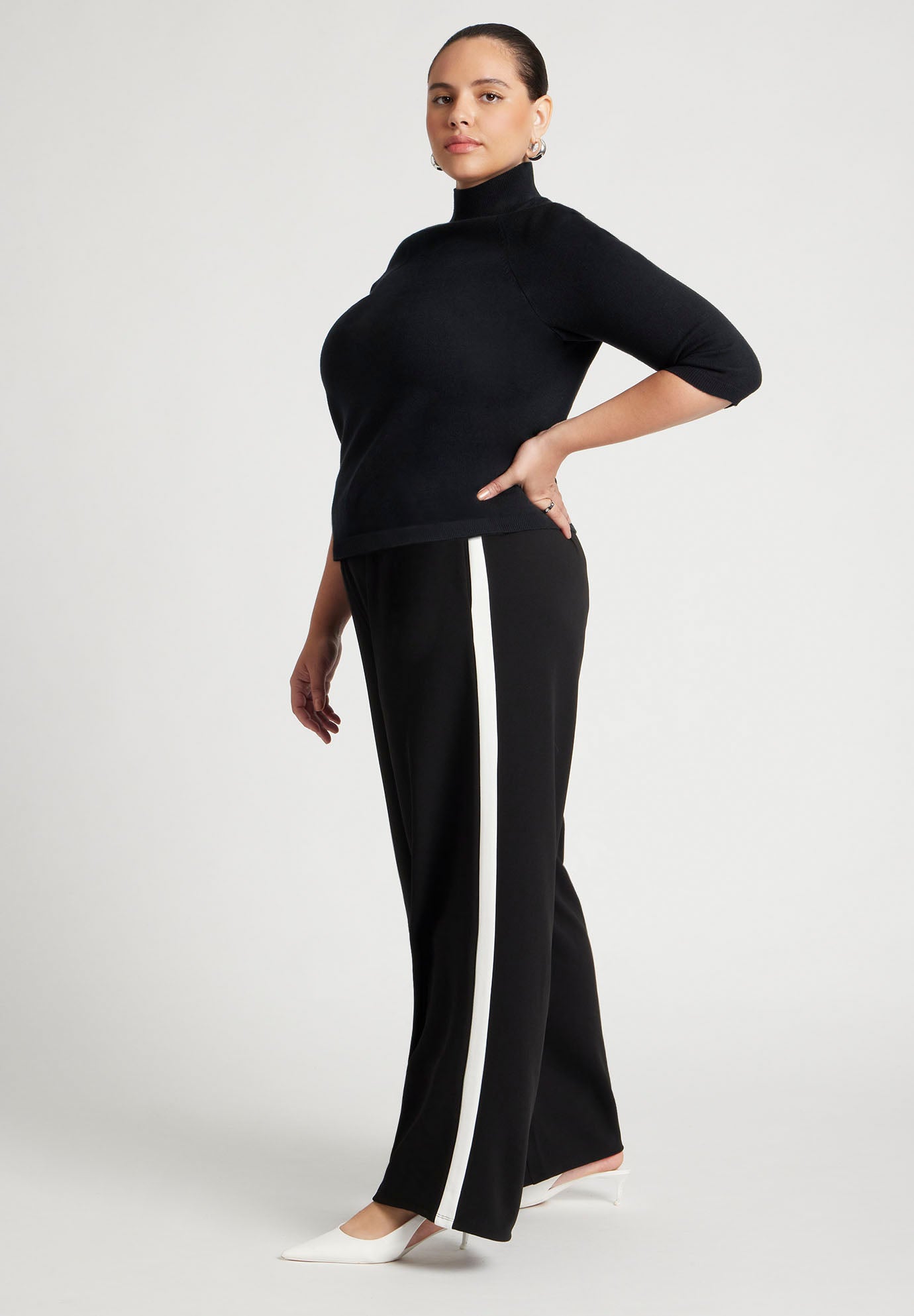 Wide leg pants new arrivals with stripes