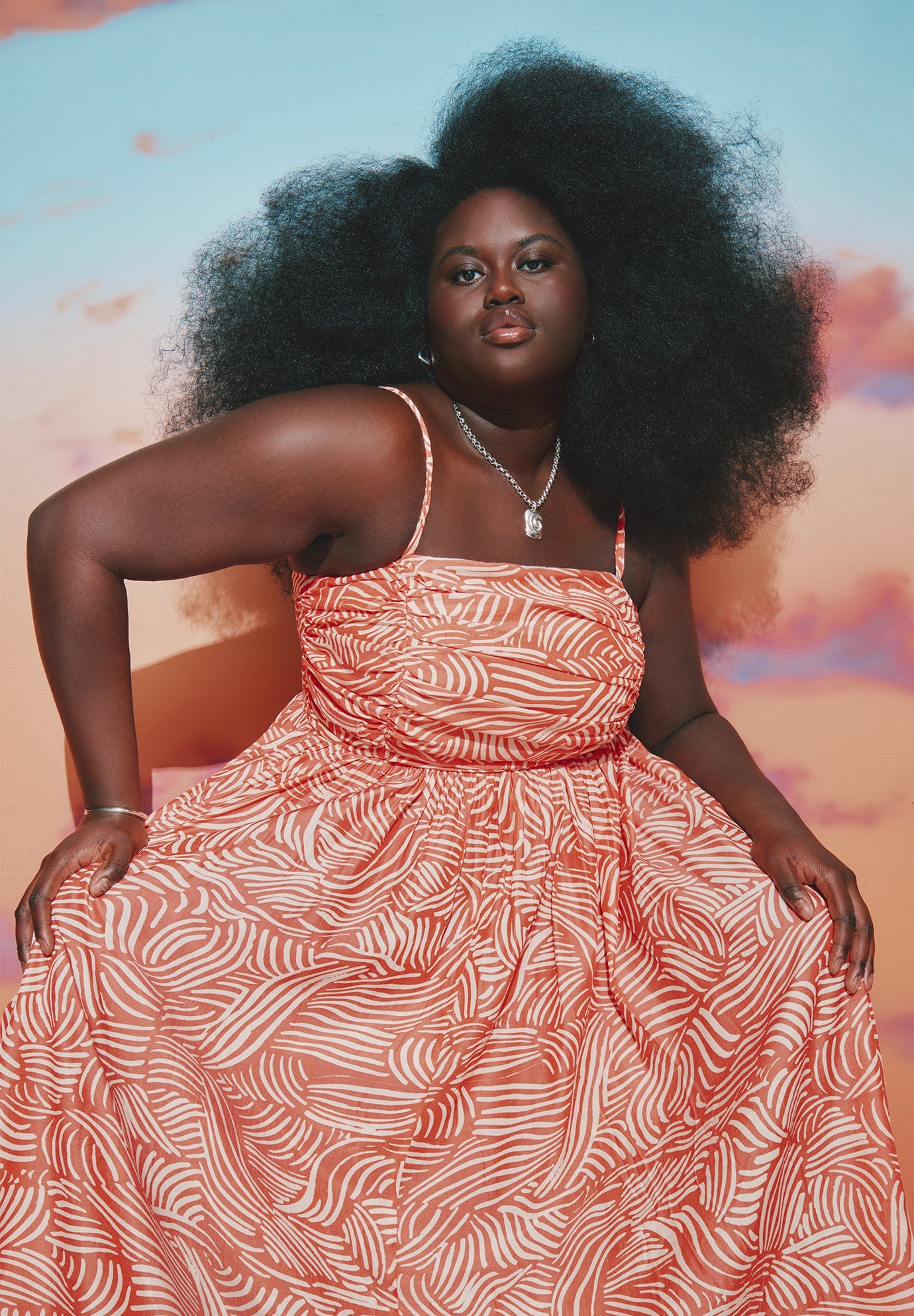 Shirred Bodice Flare Dress Eloquii