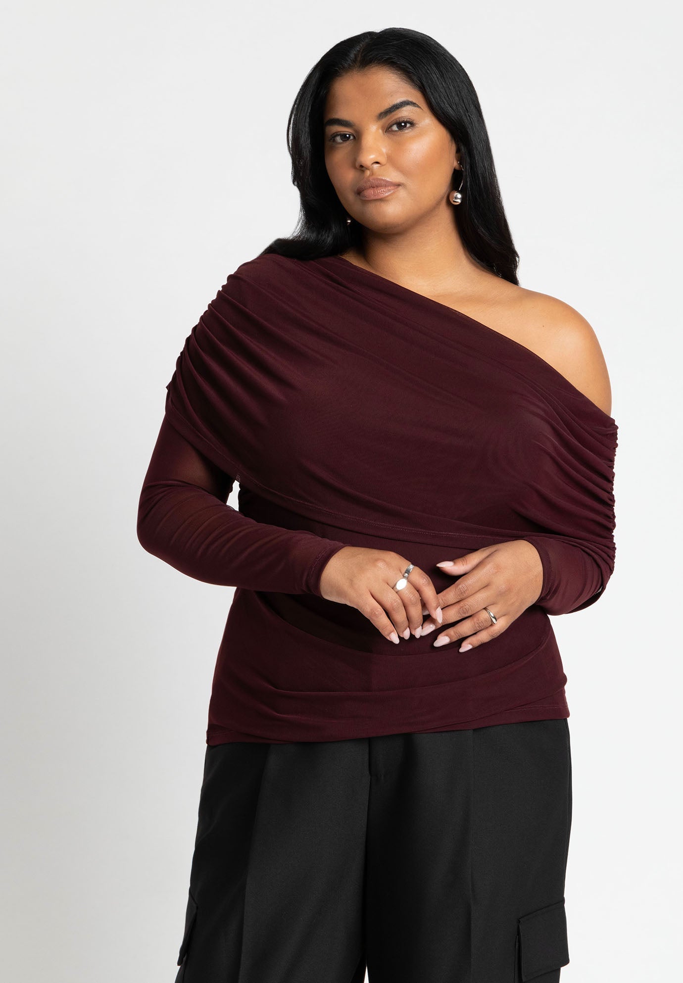 Foldover Drape Top | ELOQUII