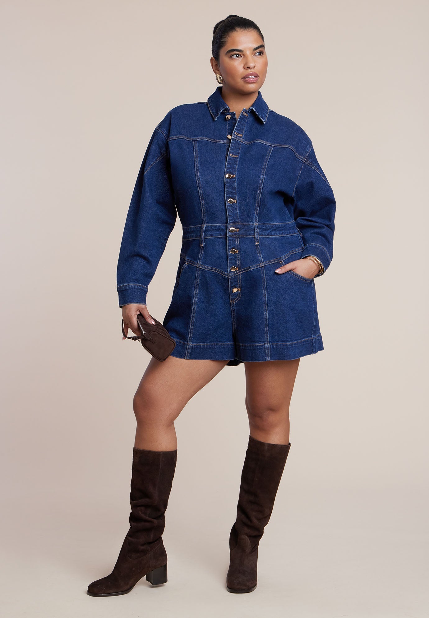 Denim Romper