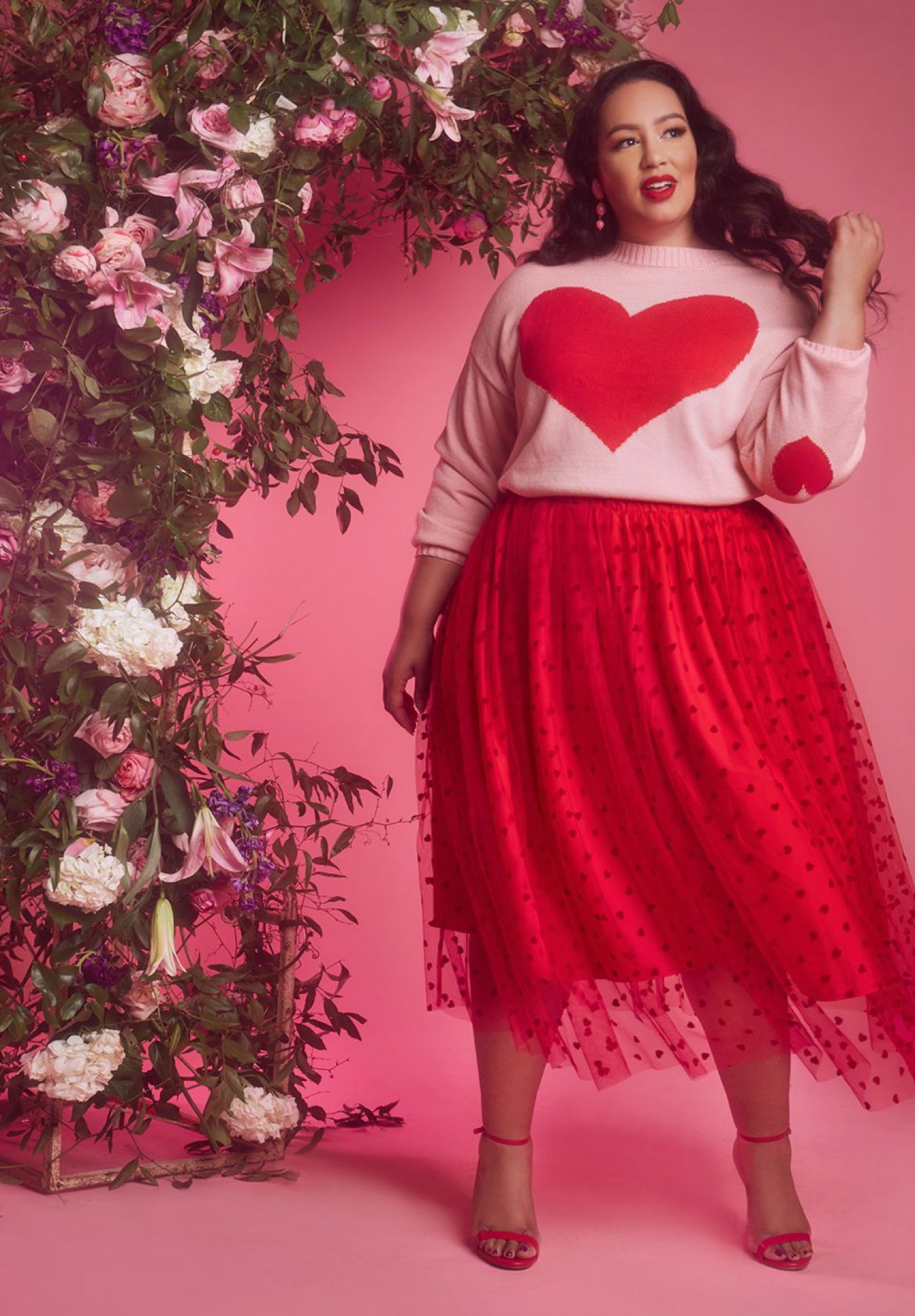 Elegant Tulle Novelty Midi Skirt for Women, 4476374 | Eloquii