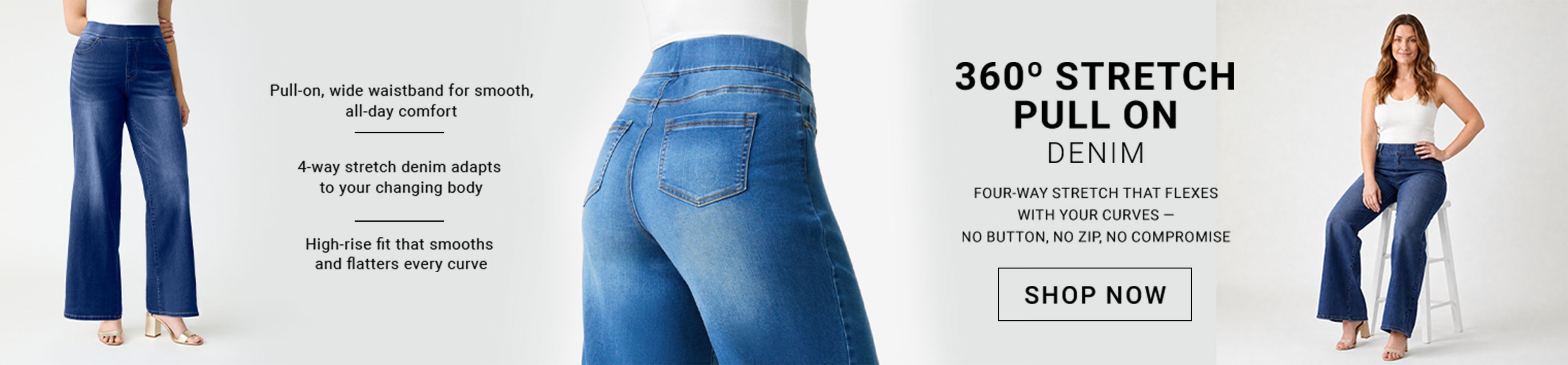 360 Stretch Pull On Denim — Shop Now